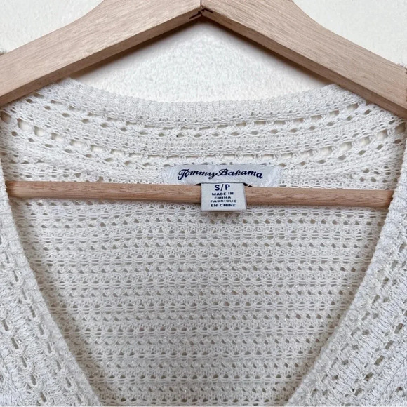 Tommy Bahama Womens Small Sand Dollar Shimmer  Tunic Sweater In Soft Gold - Picture 12 of 16
